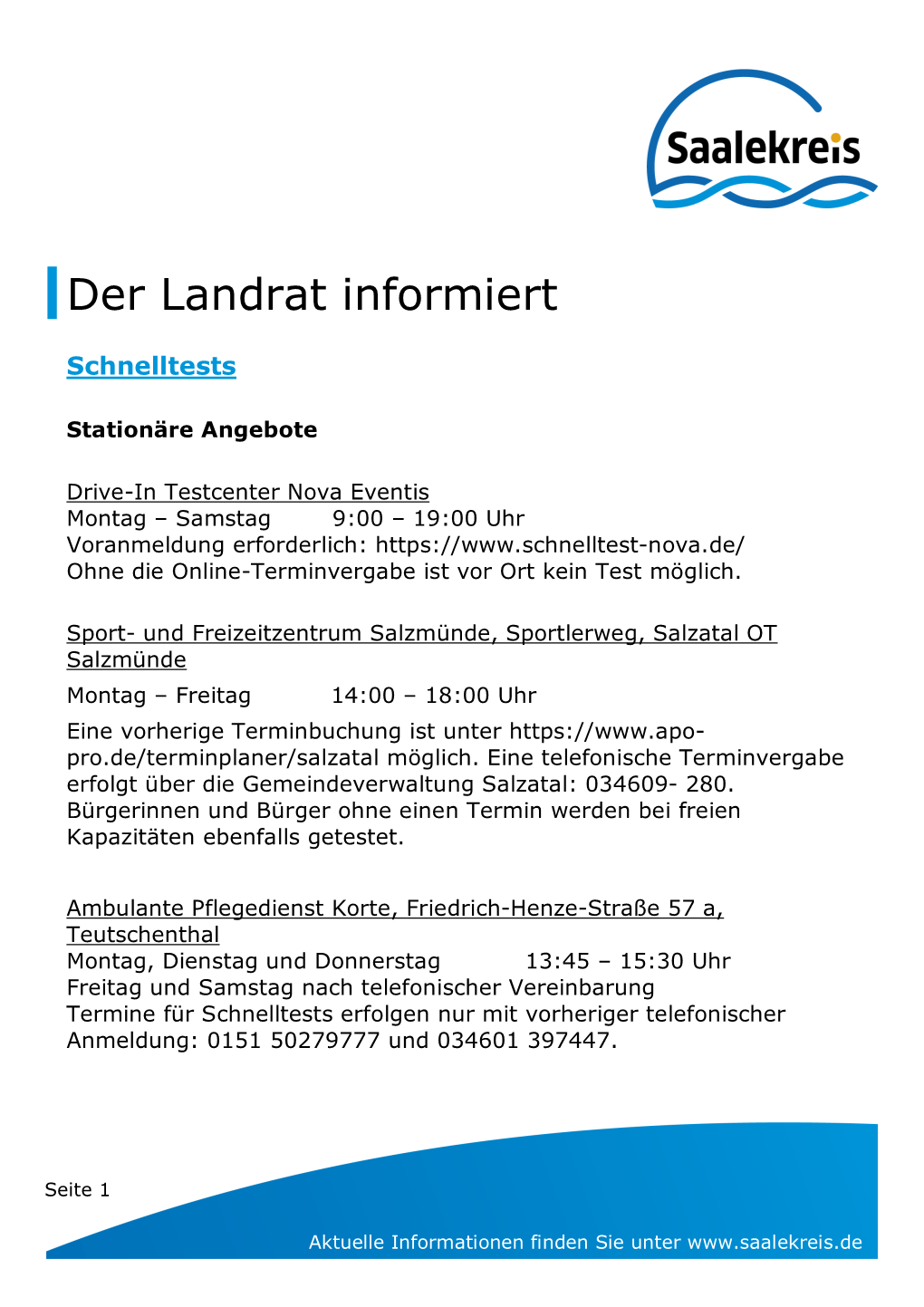 Der Landrat Informiert