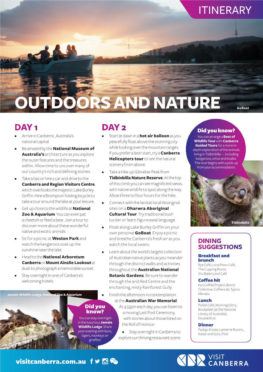 FEATURED Outdoors & Nature 2 Day Itinerary