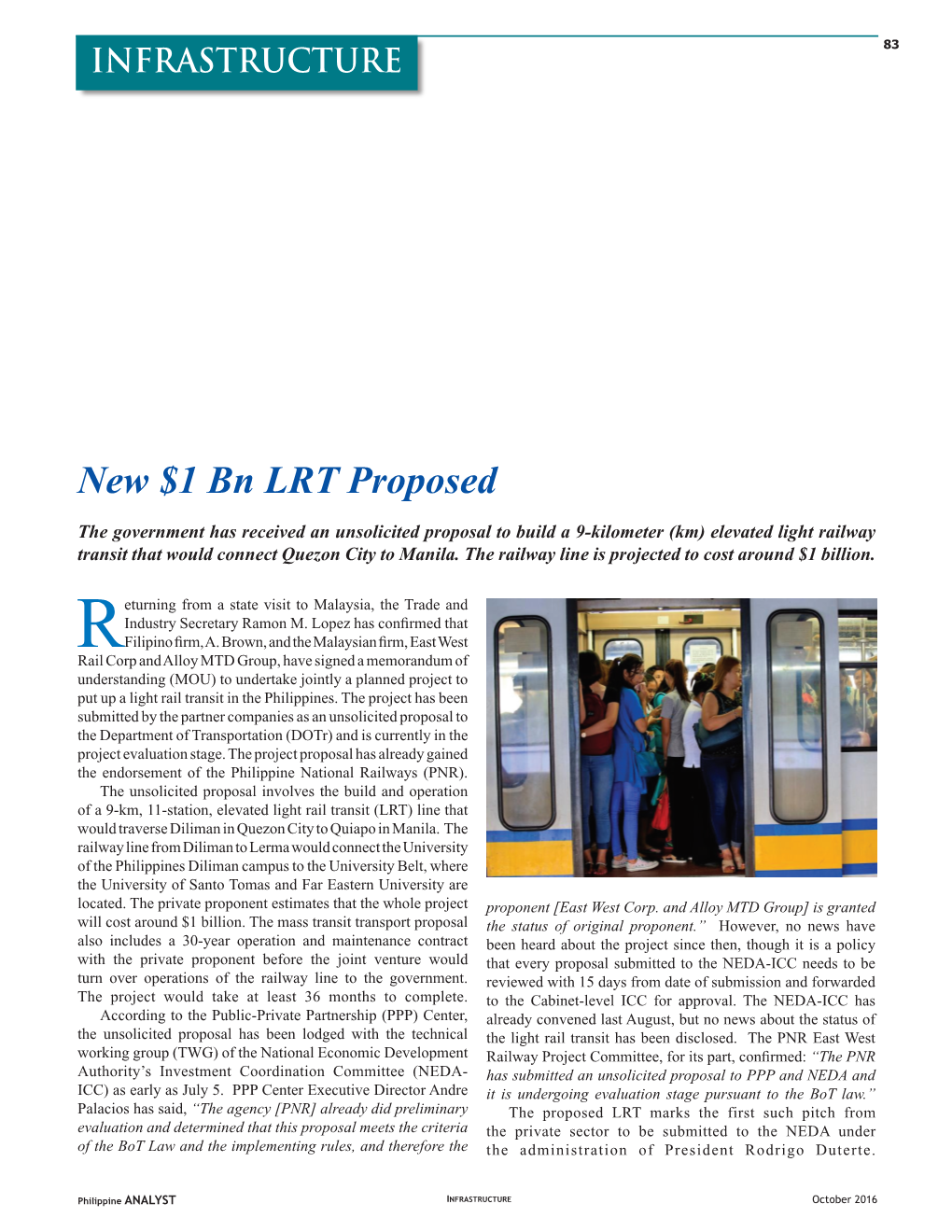 New $1 Bn LRT Proposed