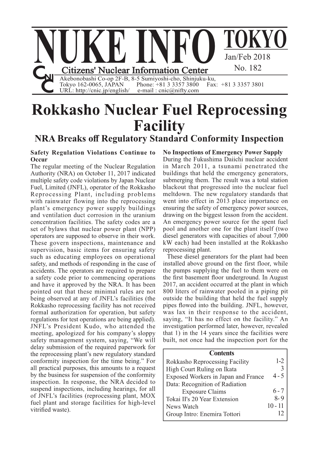 Rokkasho Nuclear Fuel Reprocessing Facility