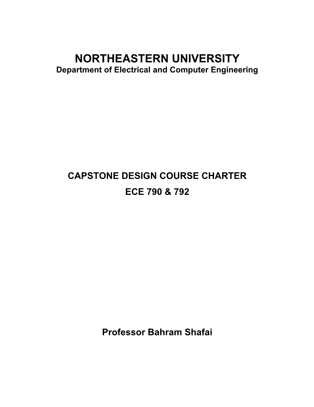 ECE 1341: Electronics 1 Course Charter