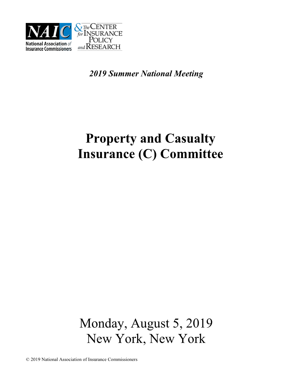 Property and Casualty Insurance (C) Committee