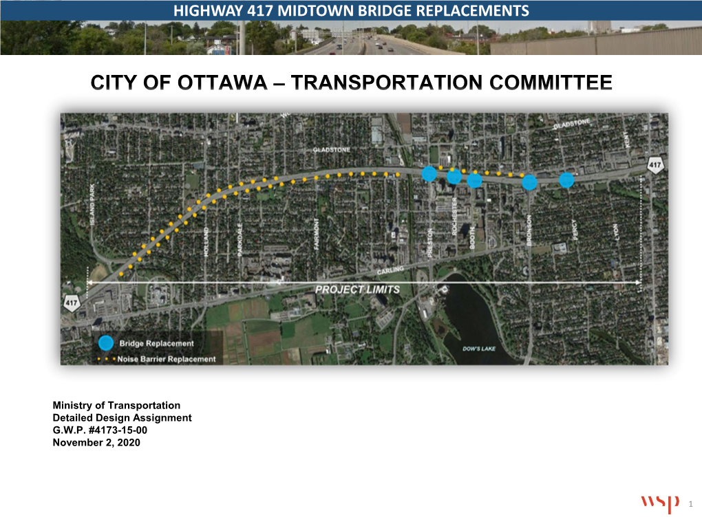 City of Ottawa – Transportation Committee