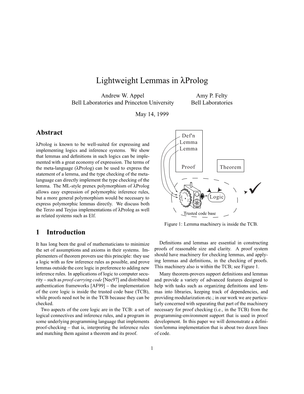 Lightweight Lemmas in Λprolog