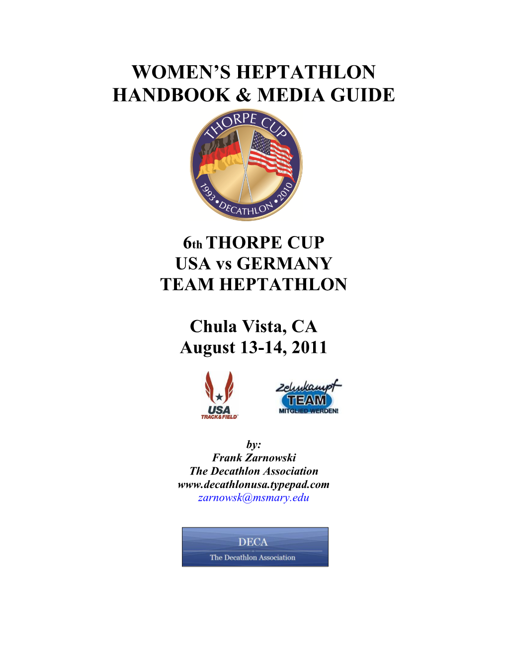 Women's Heptathlon Handbook & Media Guide