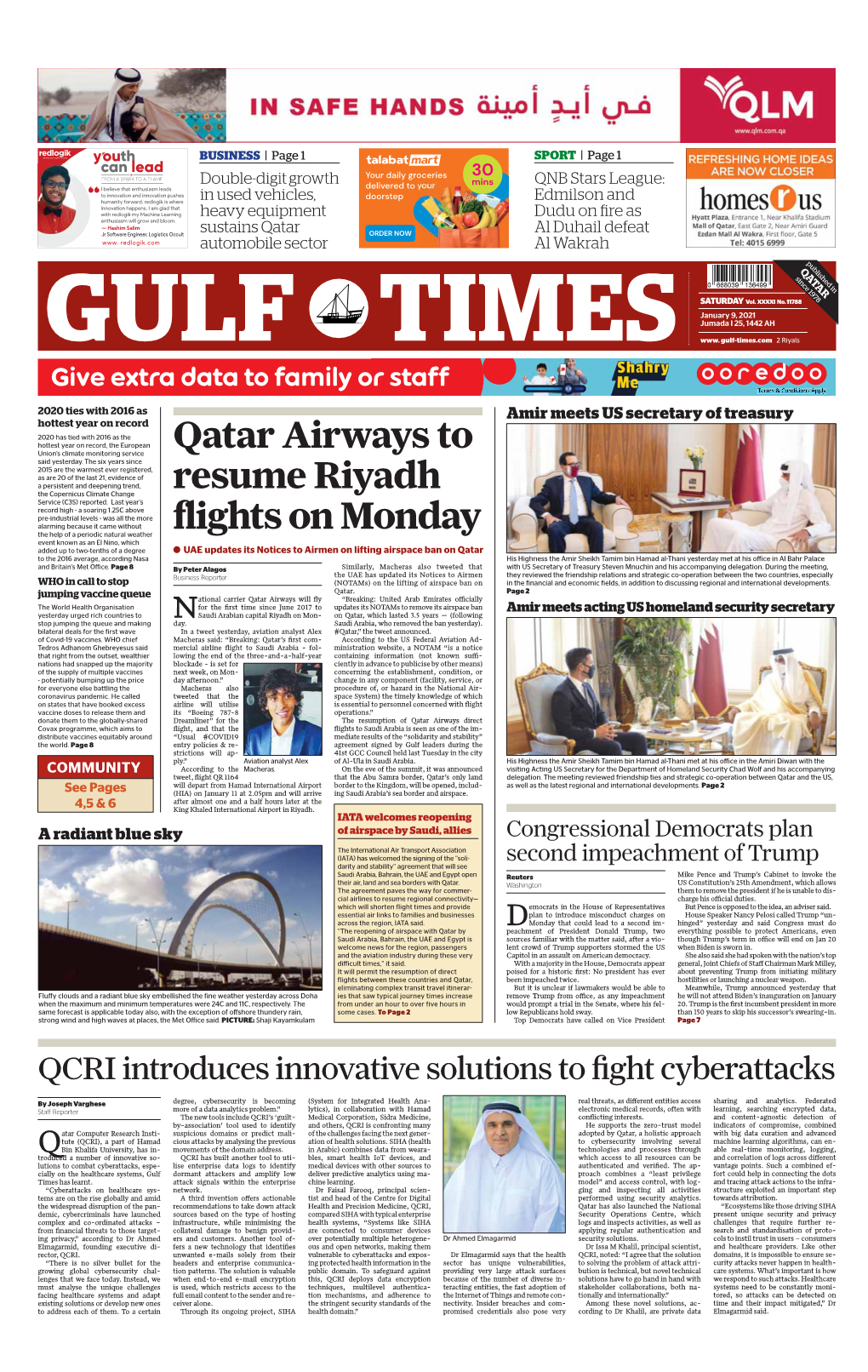 Qatar Airways to Resume Riyadh Flights on Monday