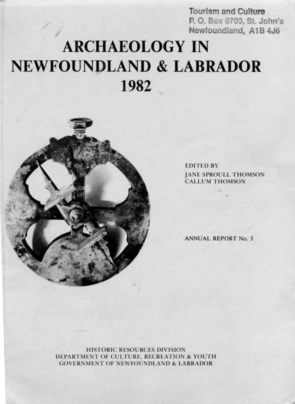 Archaeology in Newfoundland and Labrador 1982Opens in New Window