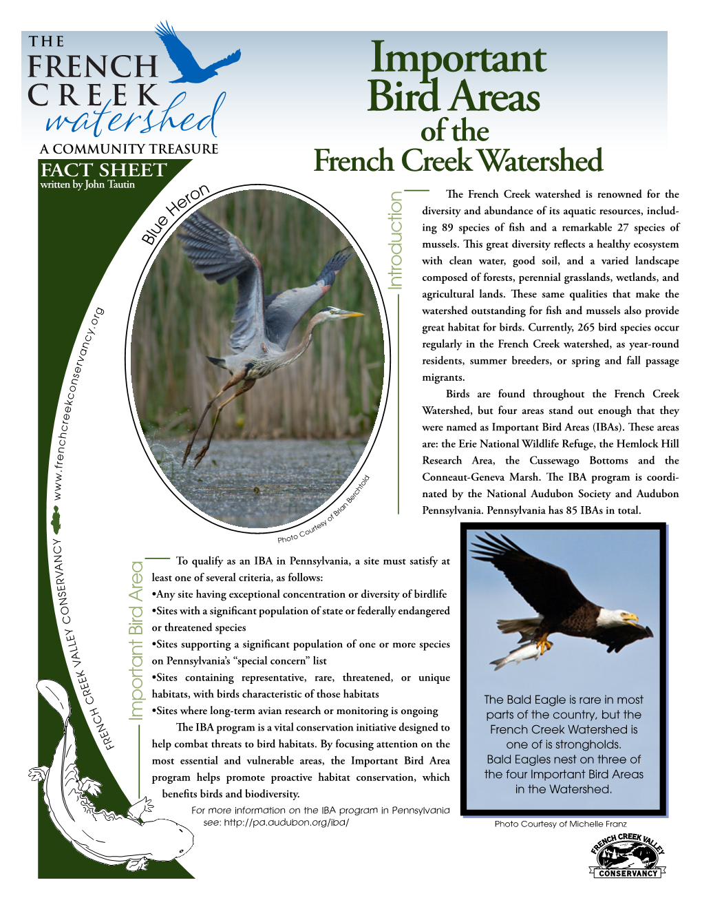 Important Bird Areas of the French Creek Watershed