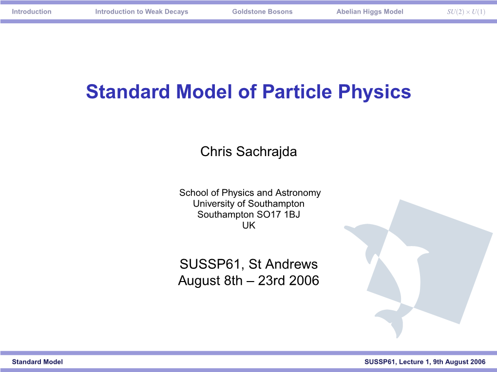 Standard Model of Particle Physics