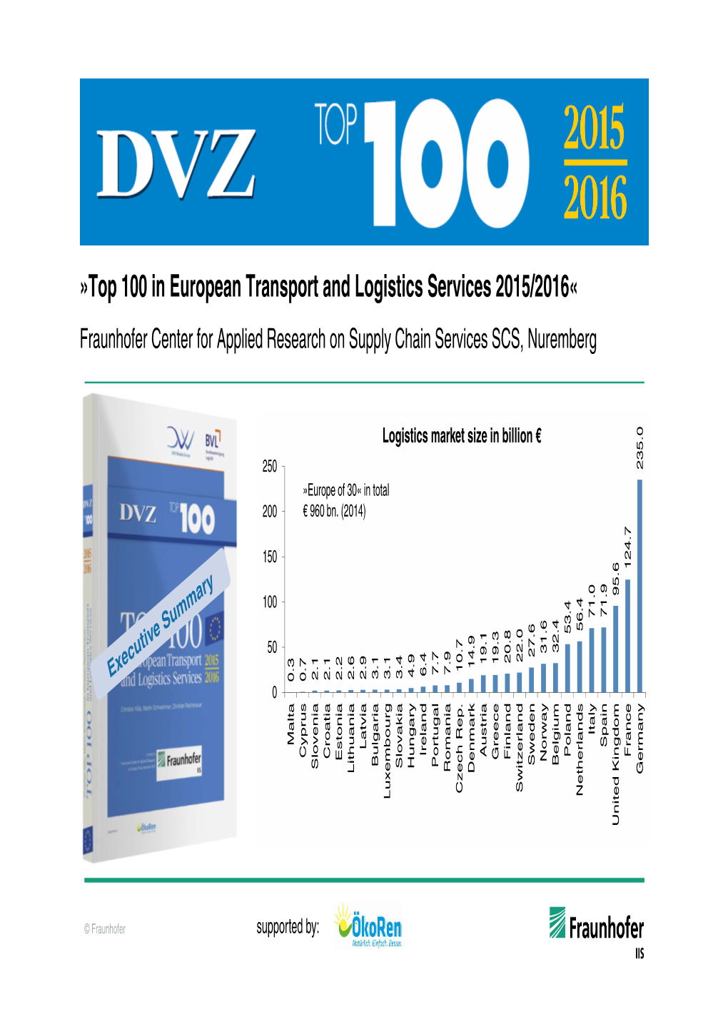 Top 100 in European Transport and Logistics Services 2015/2016« Fraunhofer Center for Applied Research on Supply Chain Services SCS, Nuremberg