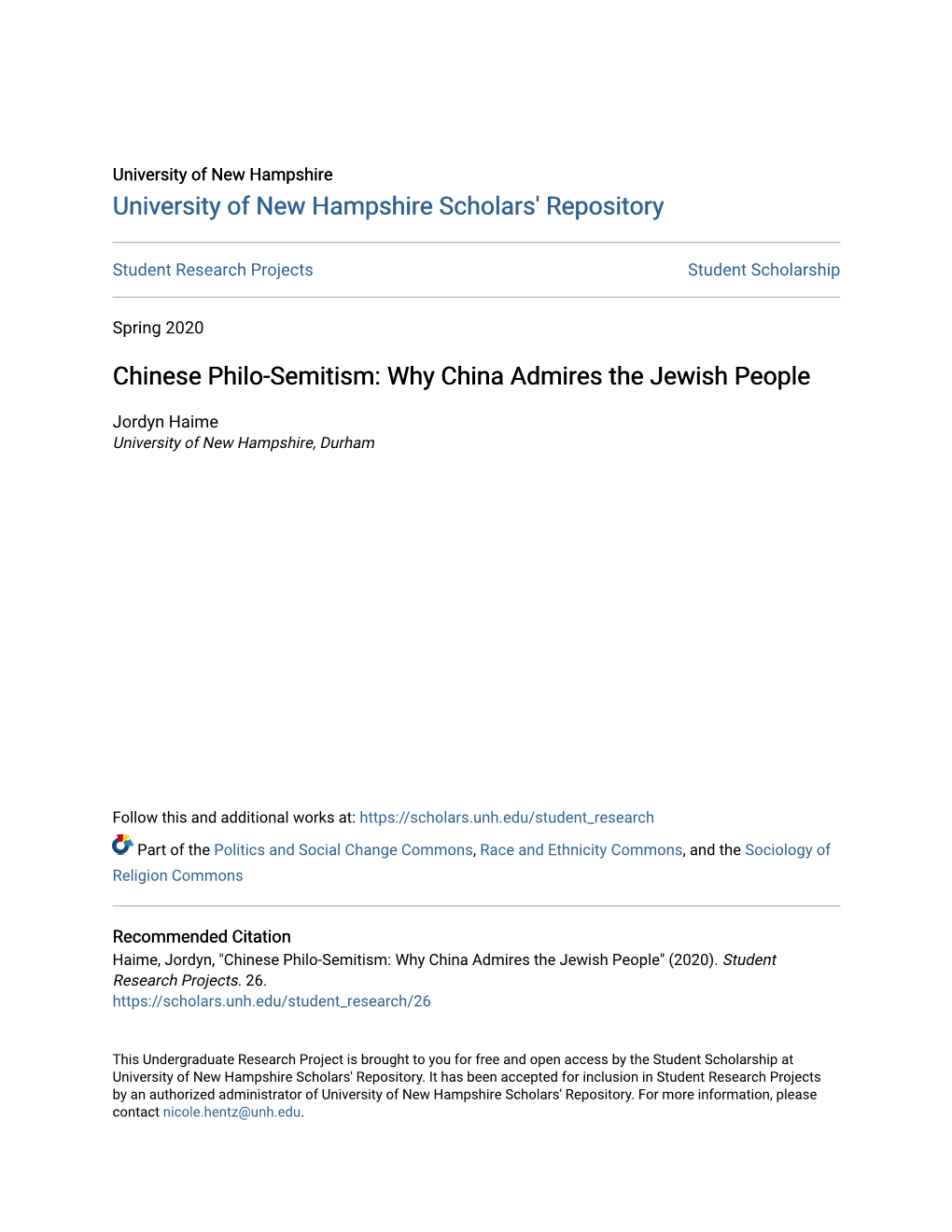 Chinese Philo-Semitism: Why China Admires the Jewish People