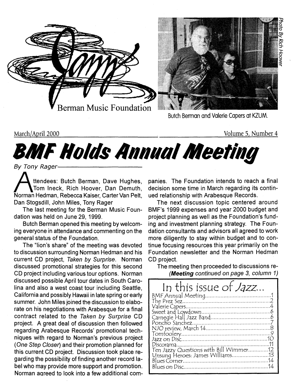 BMF Holds Annllljl Meeting by Tony Rager