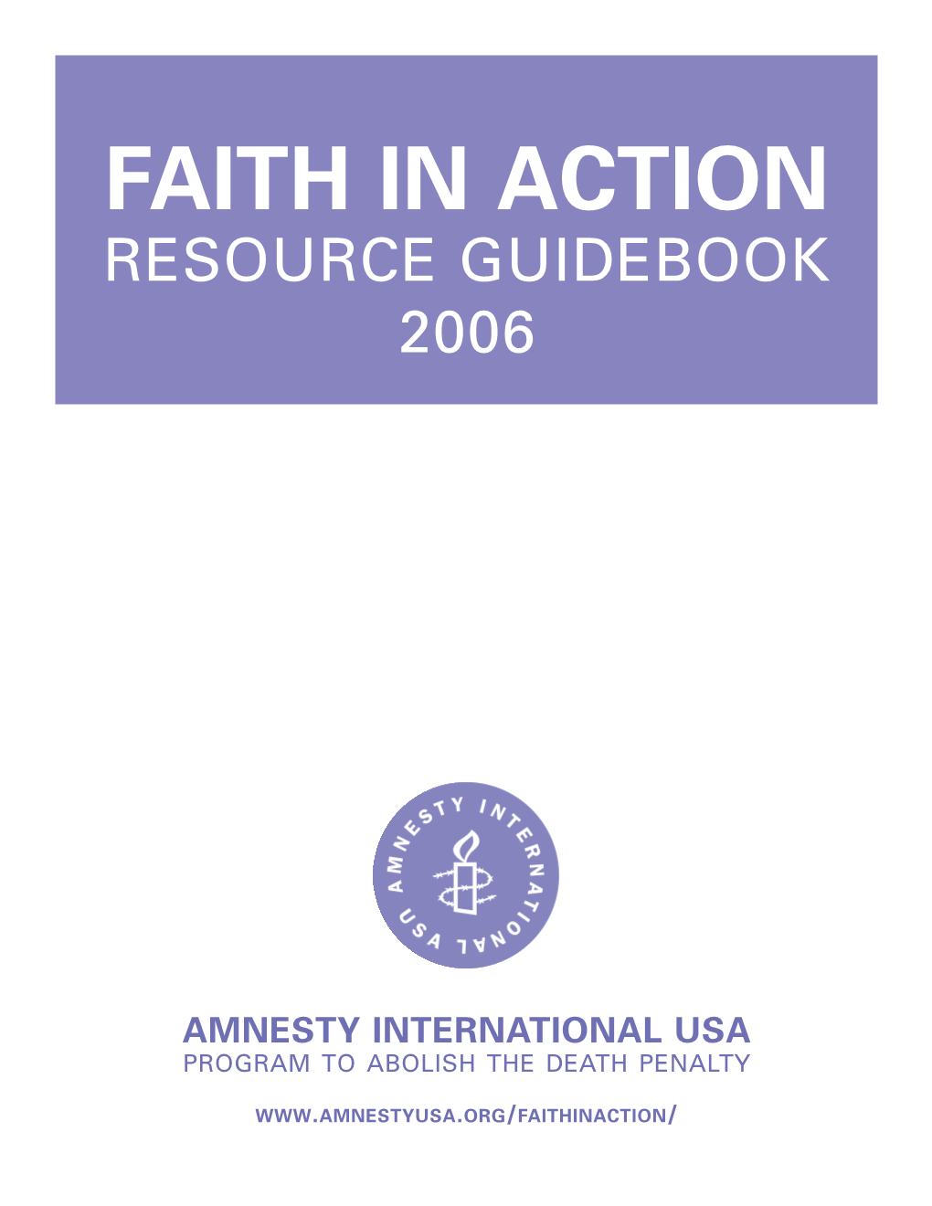 Faith in Action Resource Guidebook 2006