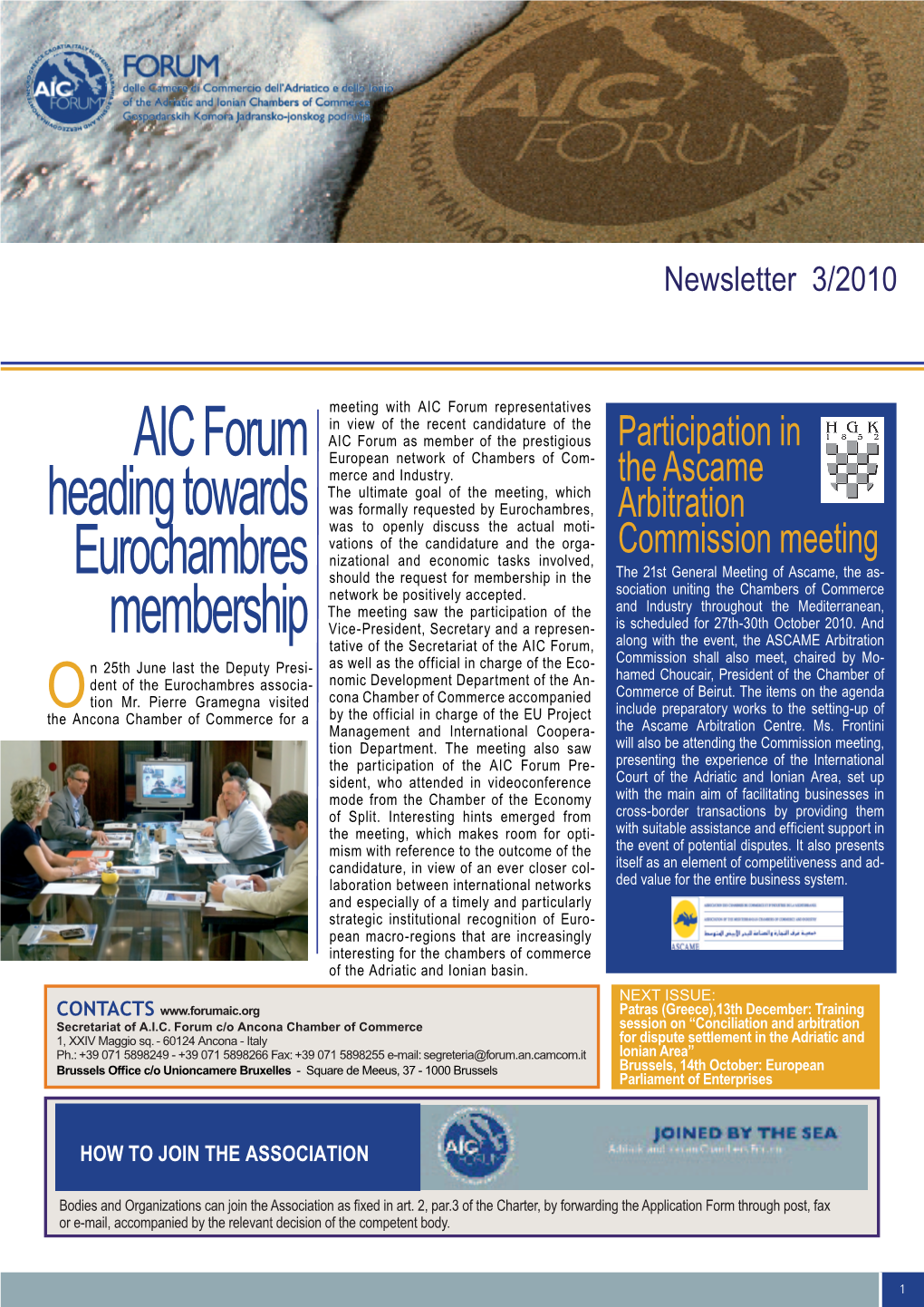 AIC Forum Heading Towards Eurochambres Membership