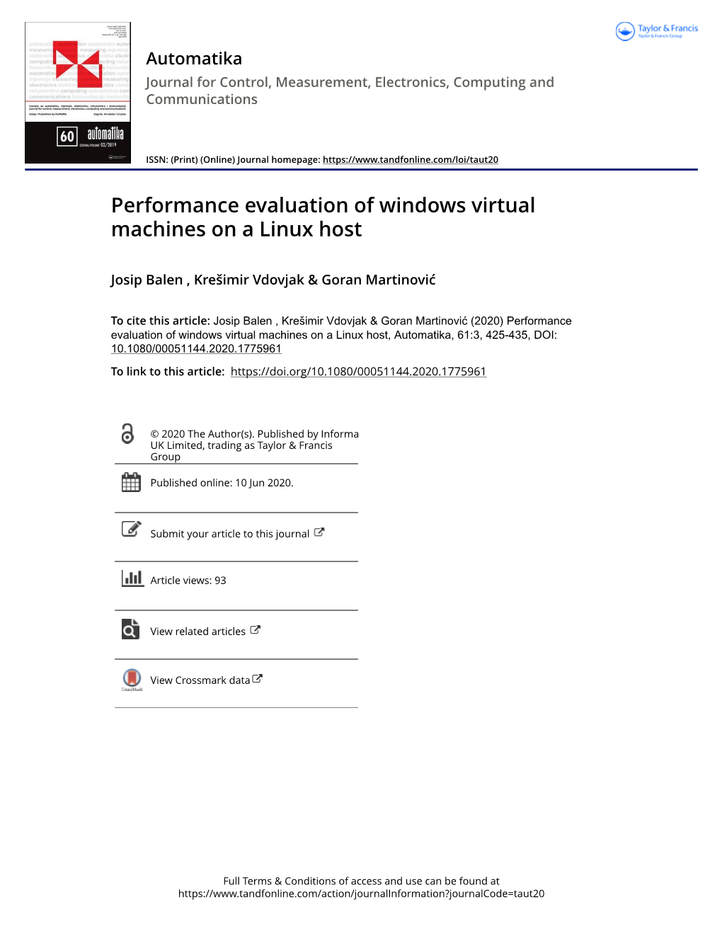 Performance Evaluation of Windows Virtual Machines on a Linux Host