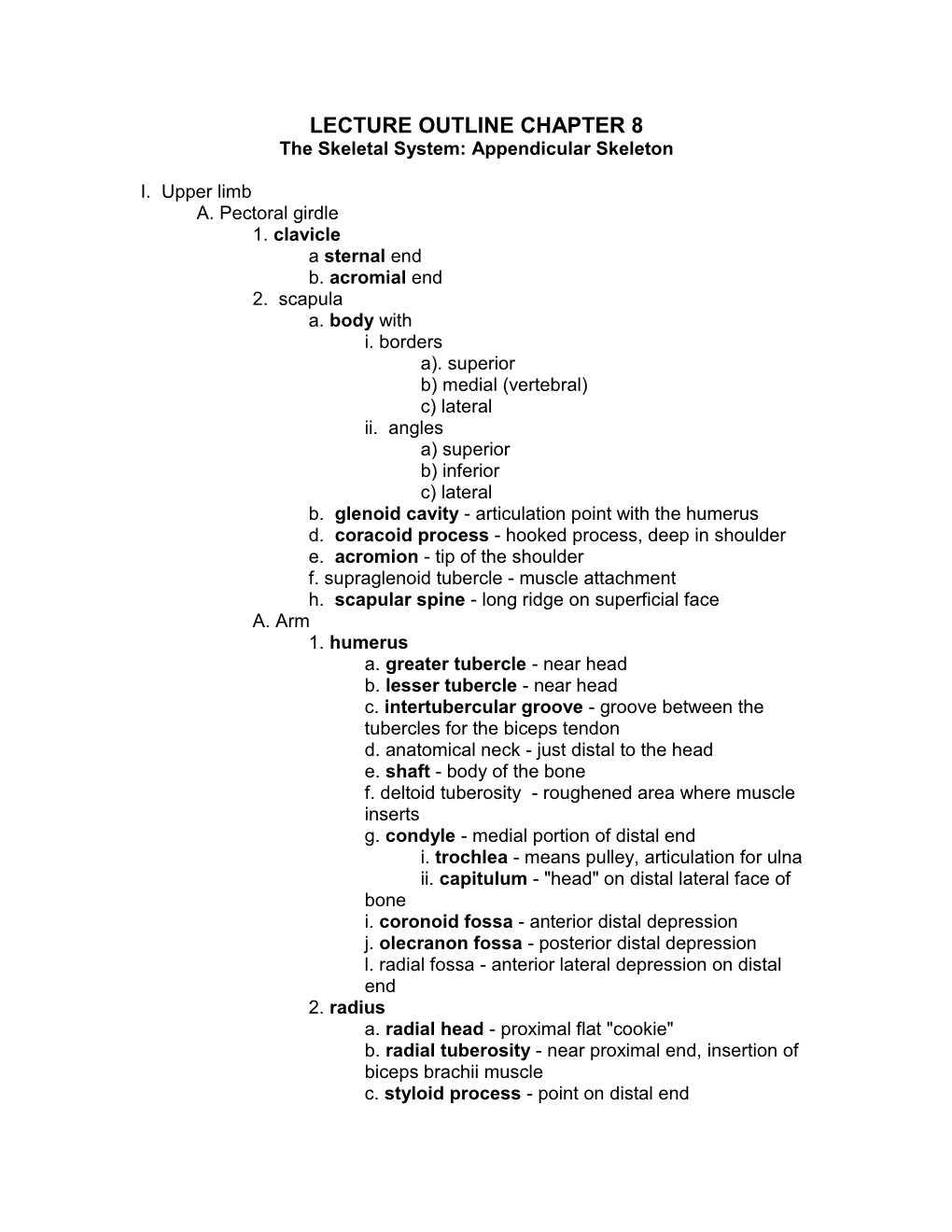 Lecture Outline Chapter 7