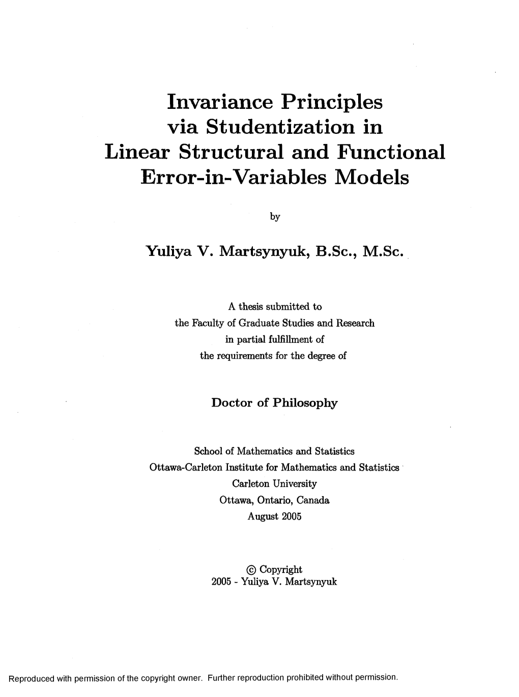 Invariance Principles Via Studentization in Linear Structural and Functional Error-In-Variables Models
