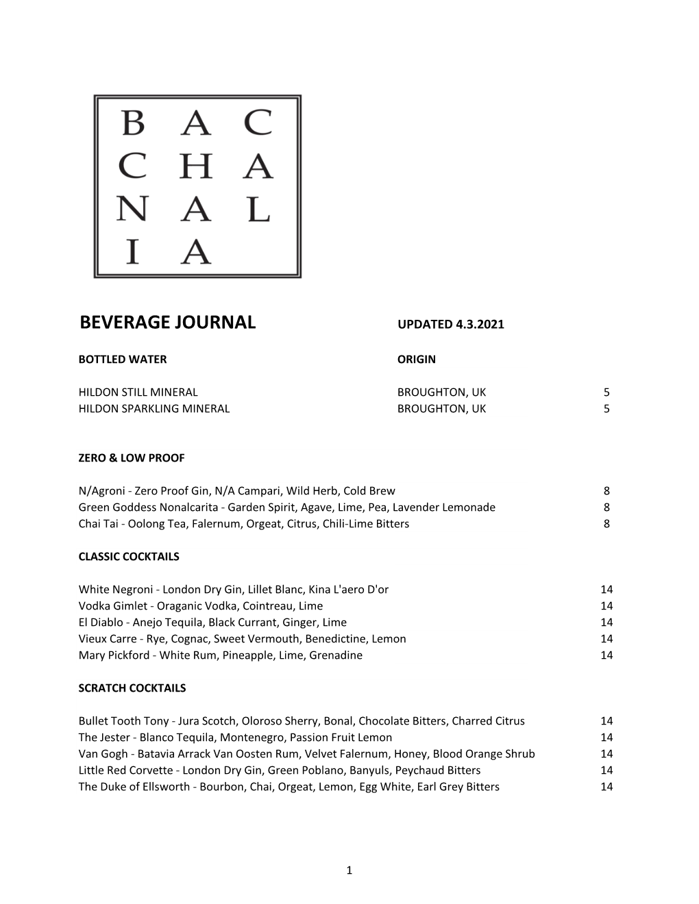 Beverage Journal Updated 4.3.2021