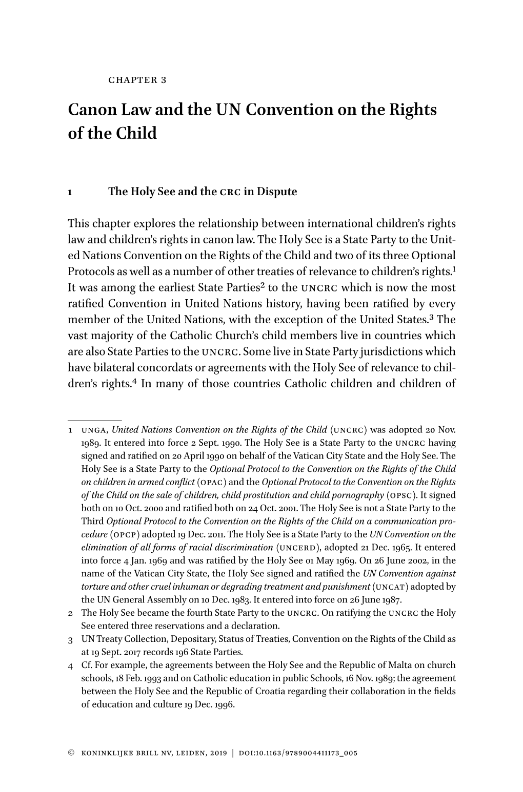 Canon Law and the UN Convention on the Rights of the Child
