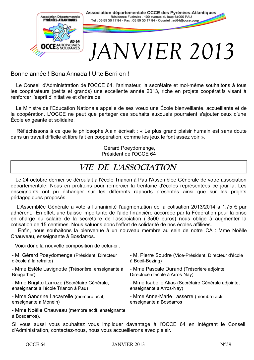 Janvier 2013