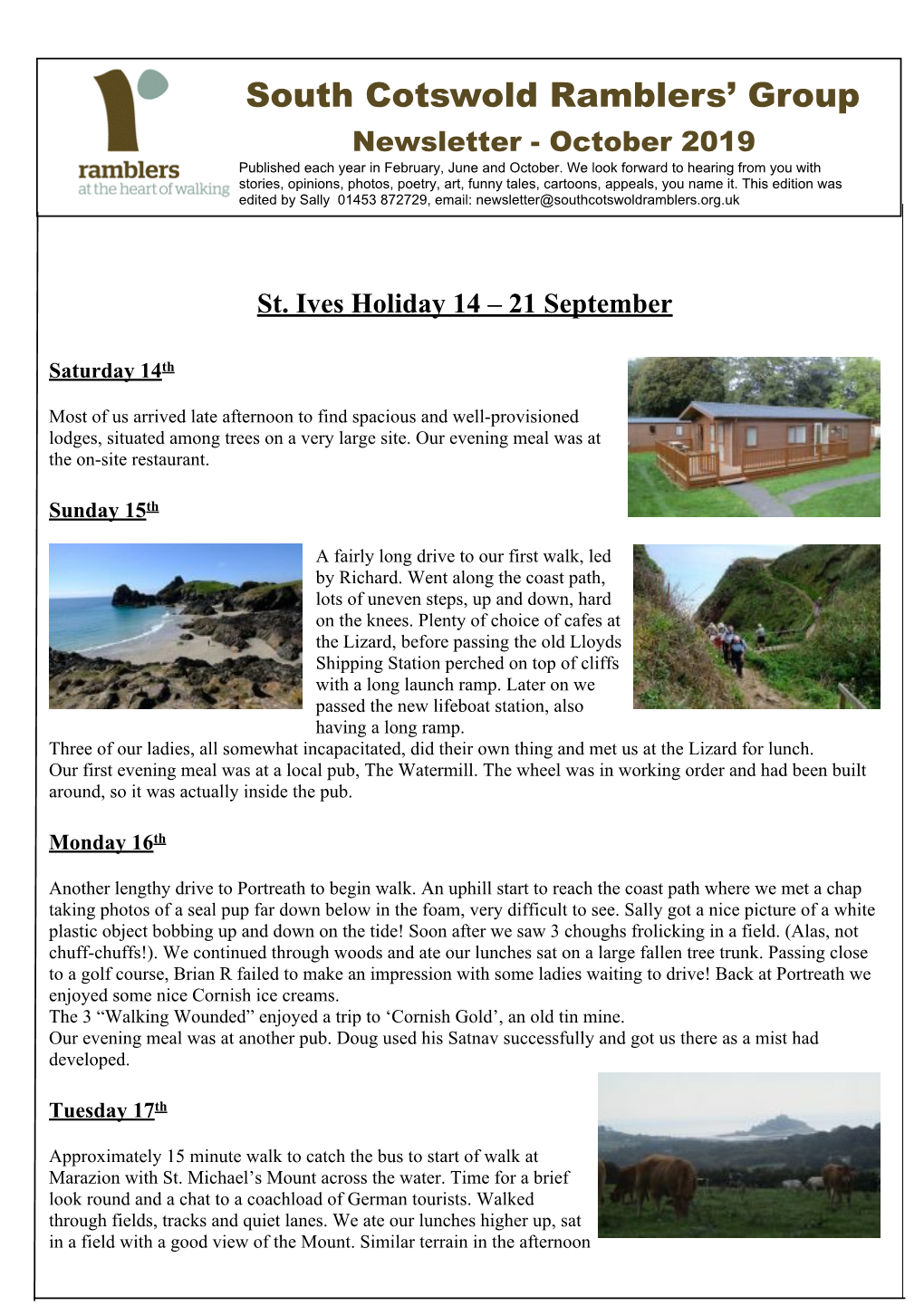 South Cotswold Ramblers' Group Newsletter