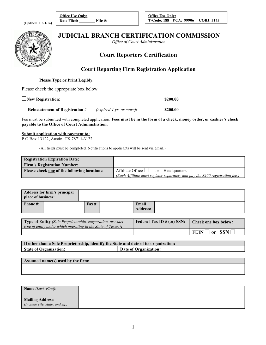 Court Reporters Certification Board