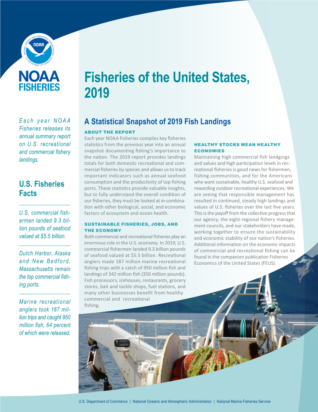Fisheries of the United States, 2019 Fact Sheet