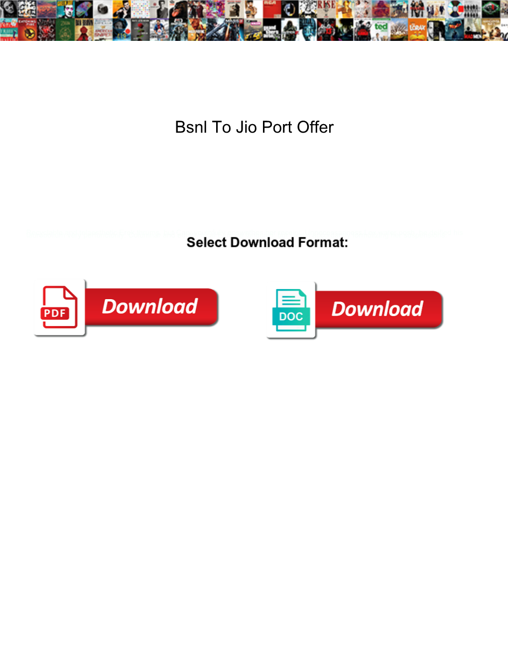 Bsnl to Jio Port Offer