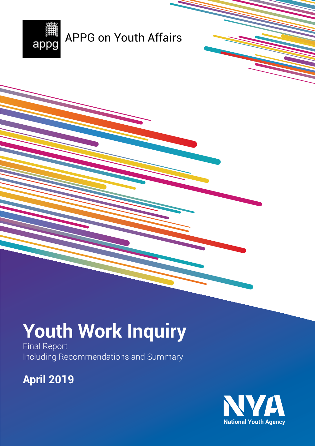 APPG – Youth Work Inquiry – Final Report