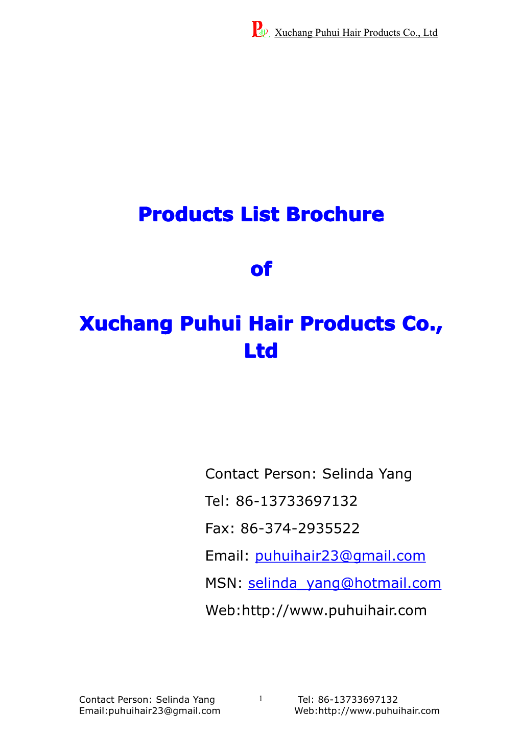 Xuchang Puhui Hair Products Co., Ltd