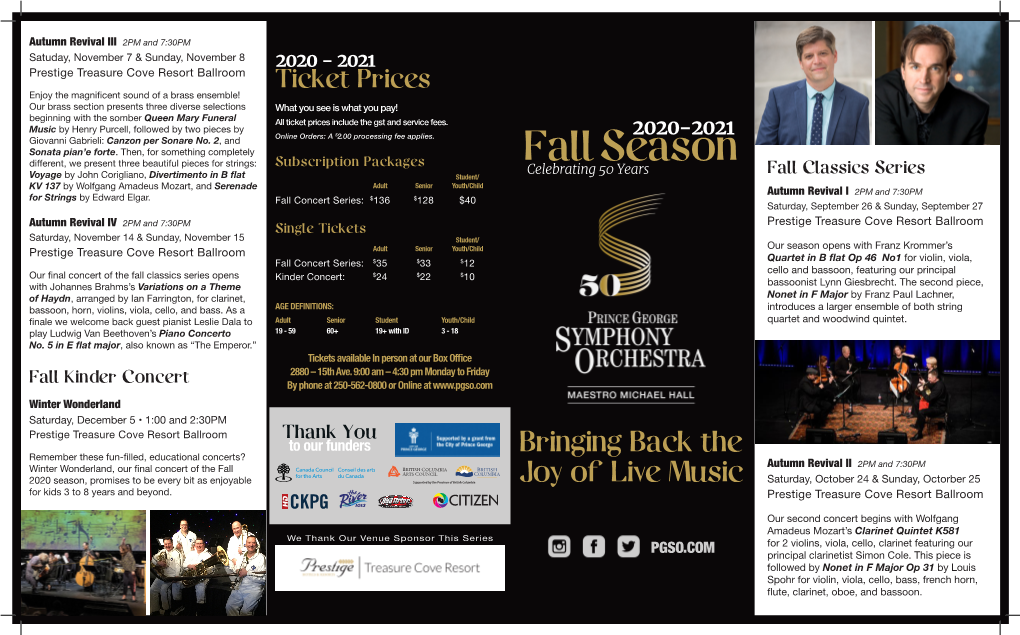 50Thanniversary Fall Season Brochure.Pdf