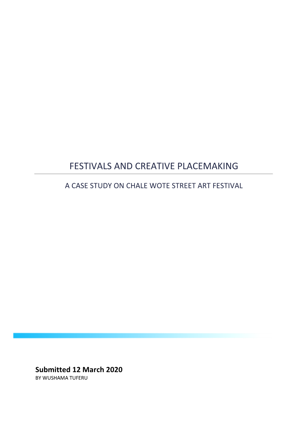 Festivals and Creative Placemaking