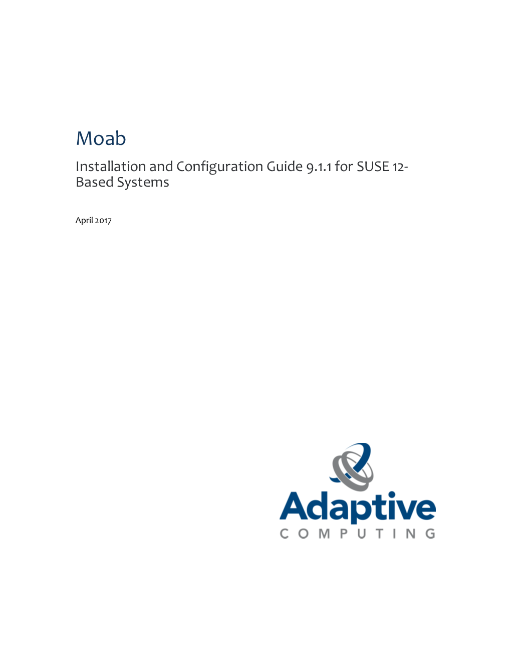 Moab Installation and Configuration Guide 9.1.1 for SUSE 12- Based Systems