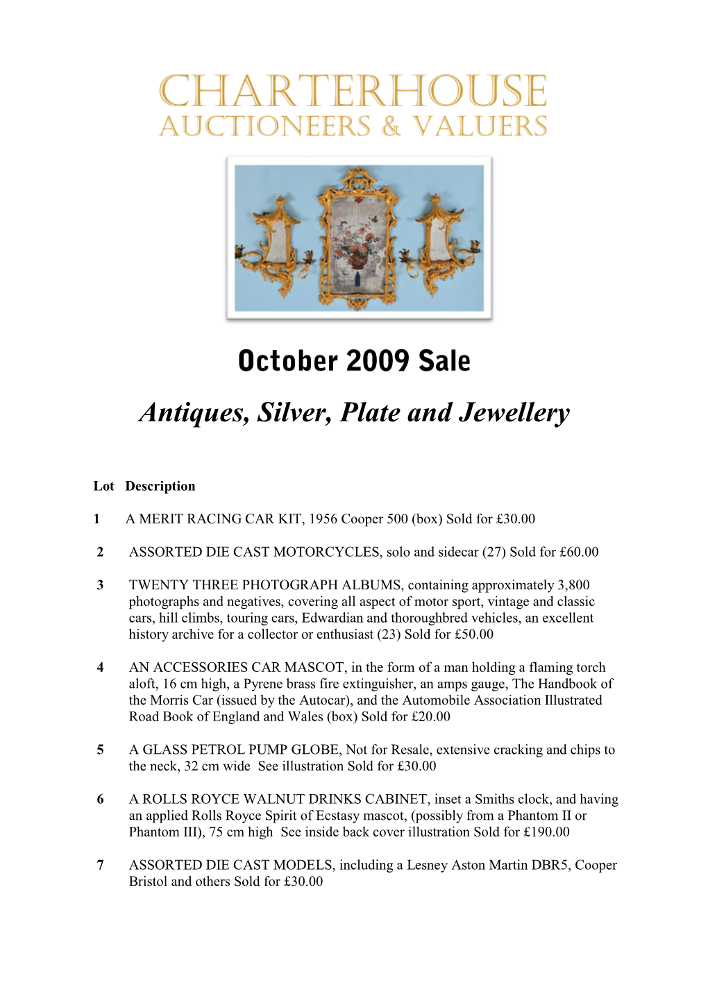 Antiques, Silver, Plate and Jewellery