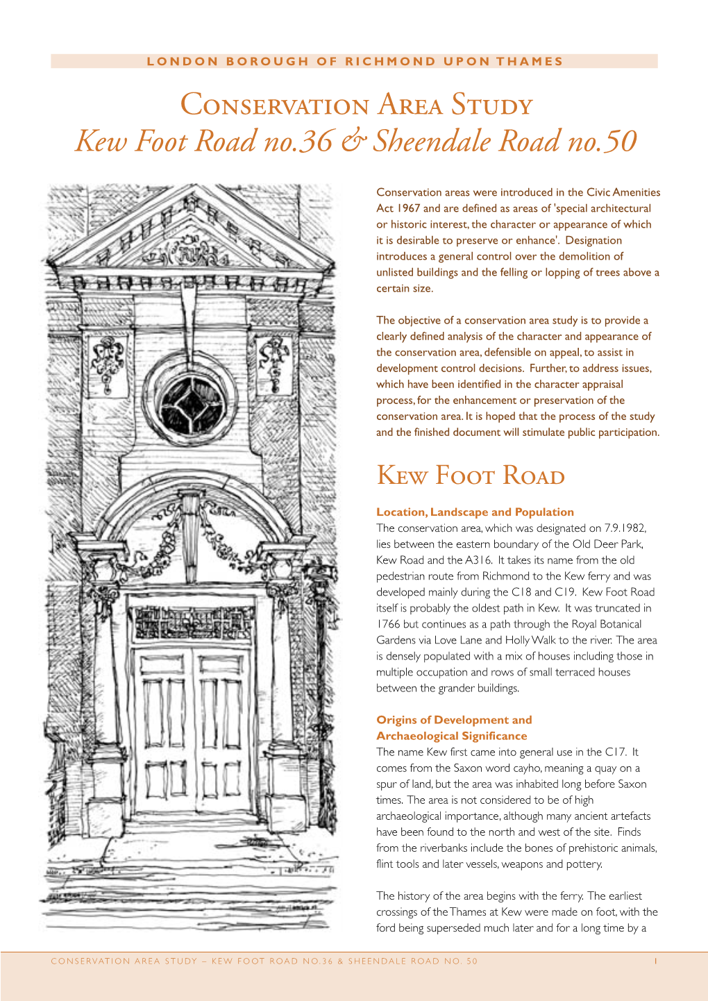 Conservation Area Study Kew Foot Road No.36 & Sheendale Road No.50