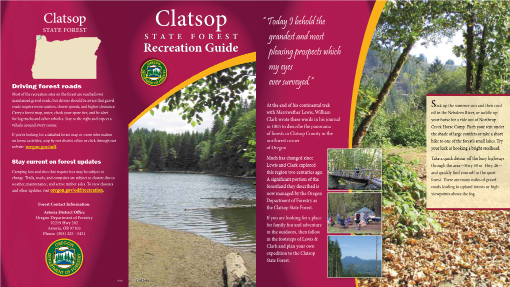 Clatsop State Forest Recreation Guide