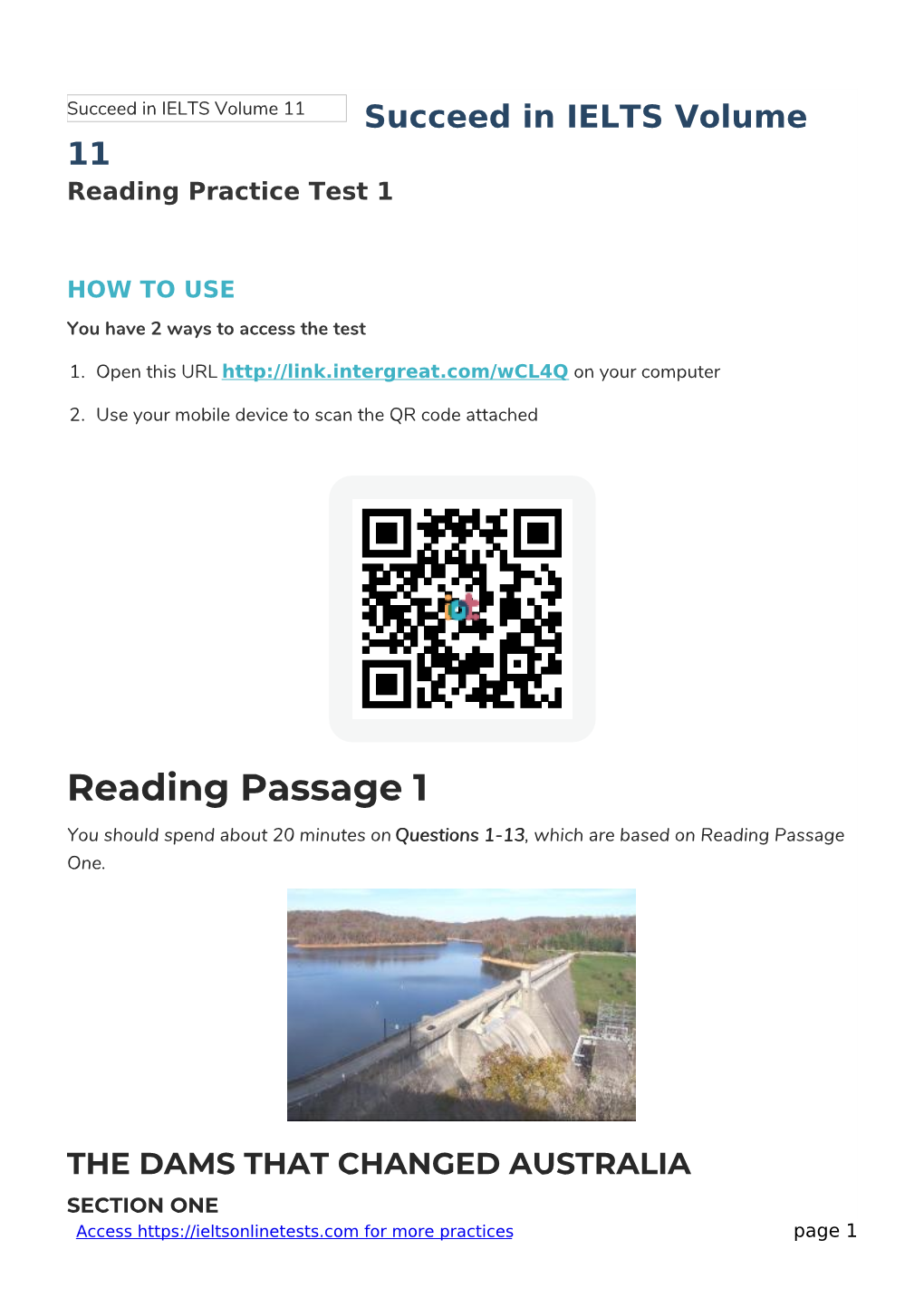 Reading Practice Test 1
