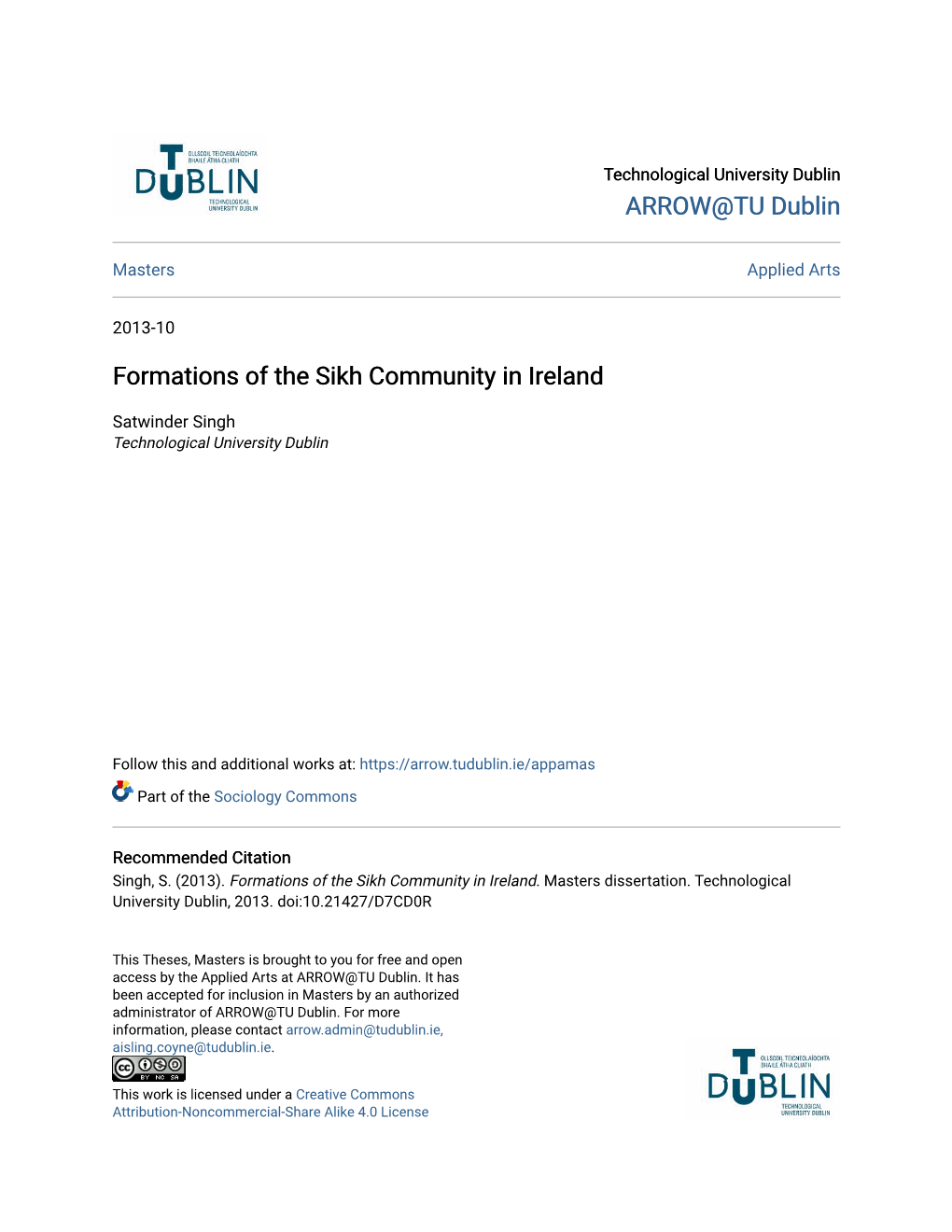 Formations of the Sikh Community in Ireland