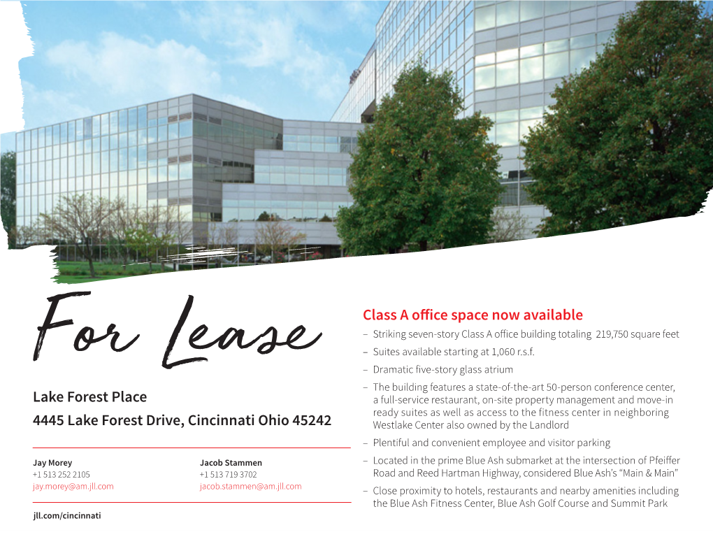 Class a Office Space Now Available Lake Forest Place