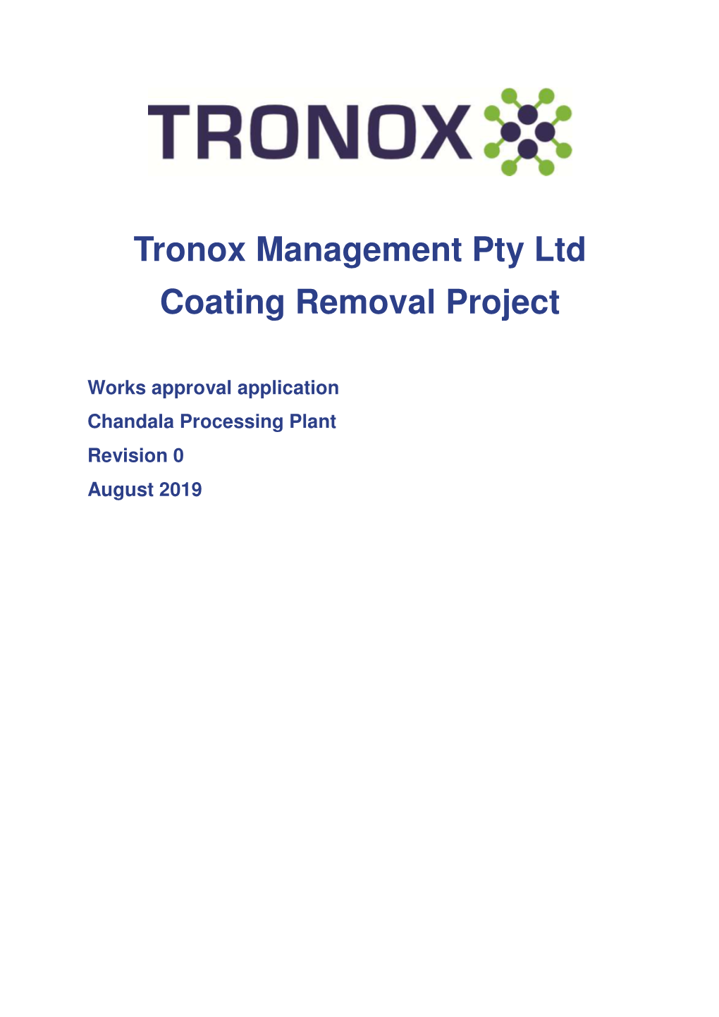 Tronox Management Pty Ltd Coating Removal Project