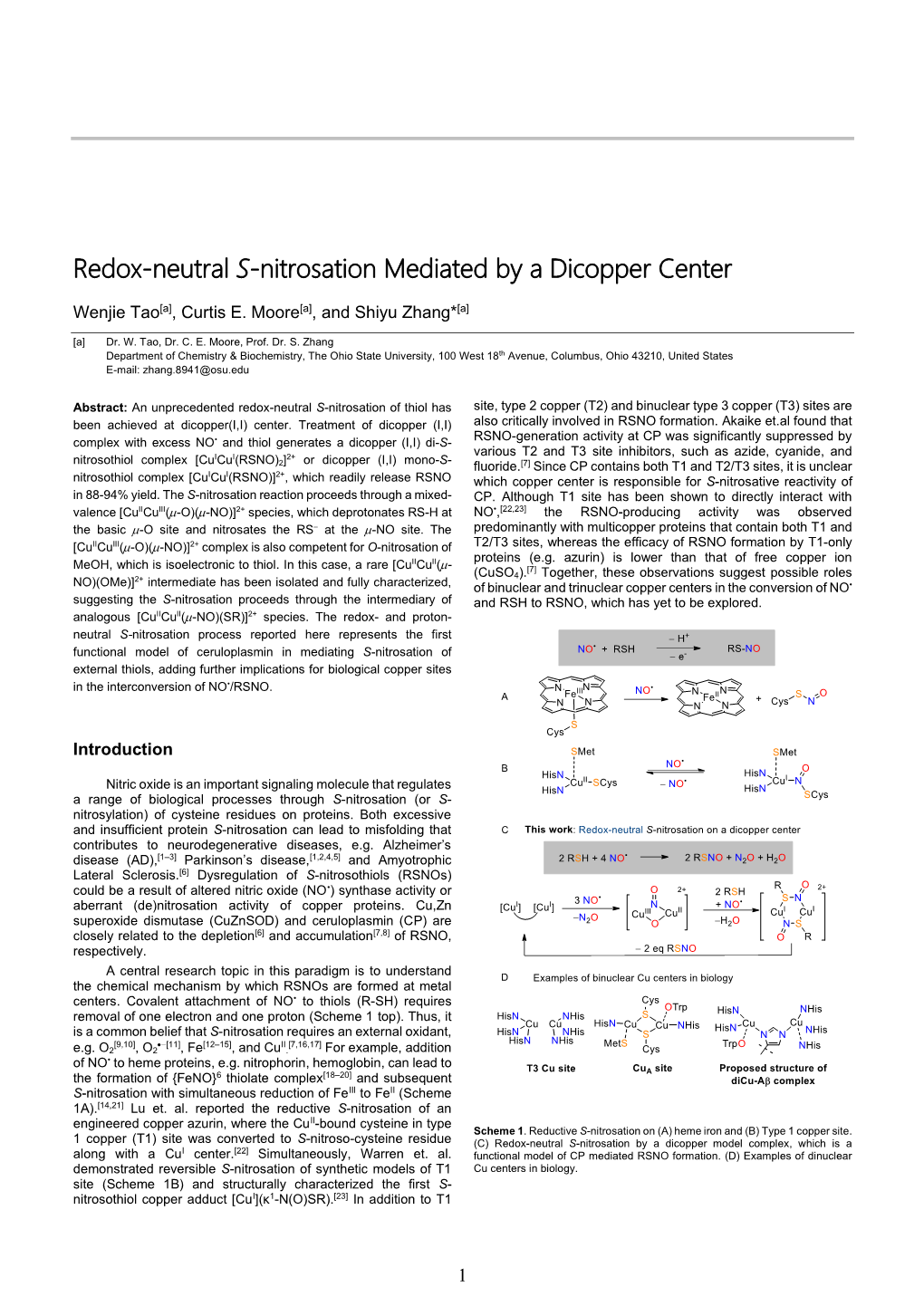 Redox-Neutral S-Nitrosation Mediated by a Dicopper Center