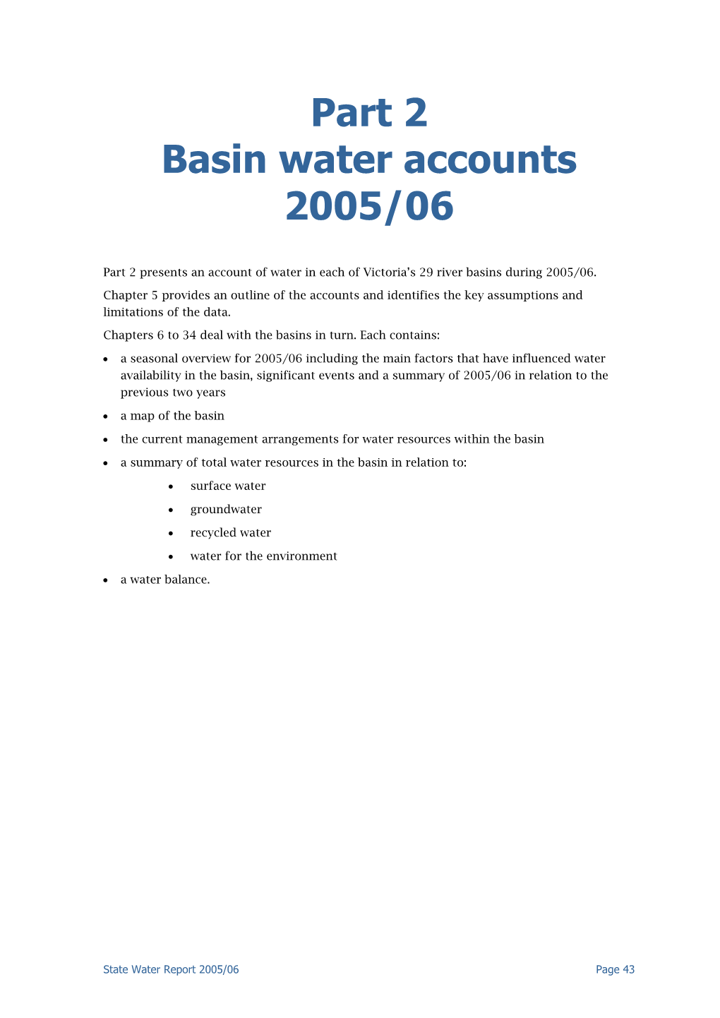 Part 2 Basin Water Accounts 2005/06