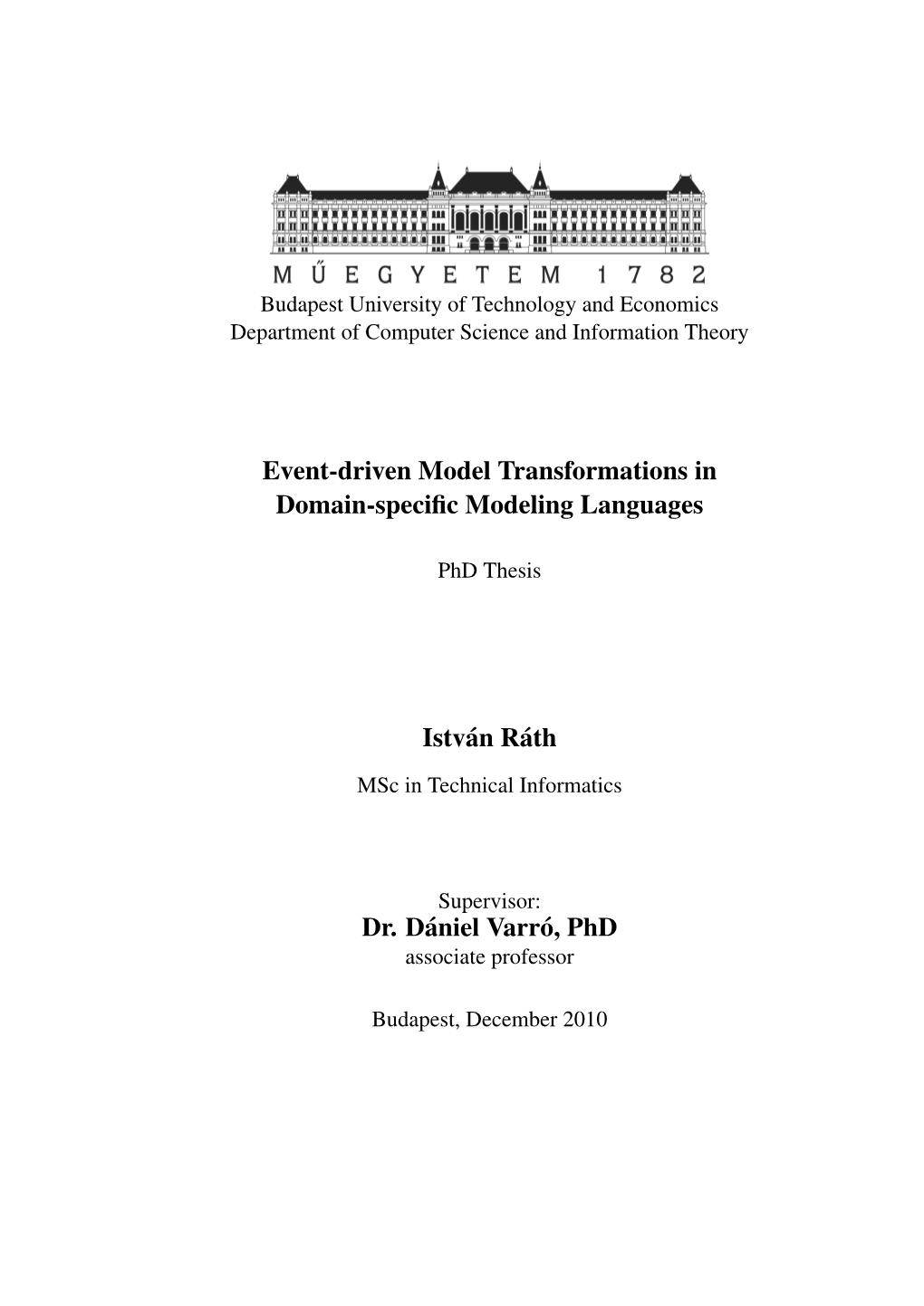 Event-Driven Model Transformations in Domain-Specific Modeling