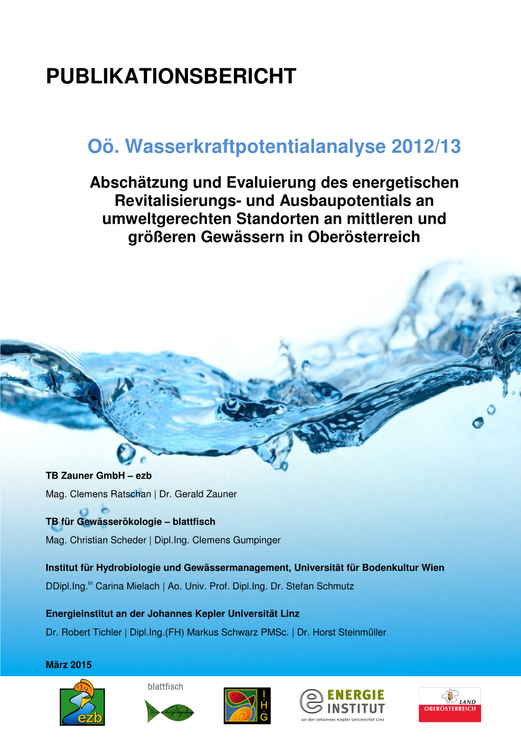 Oö. Wasserkraftpotentialanalyse 2012/13