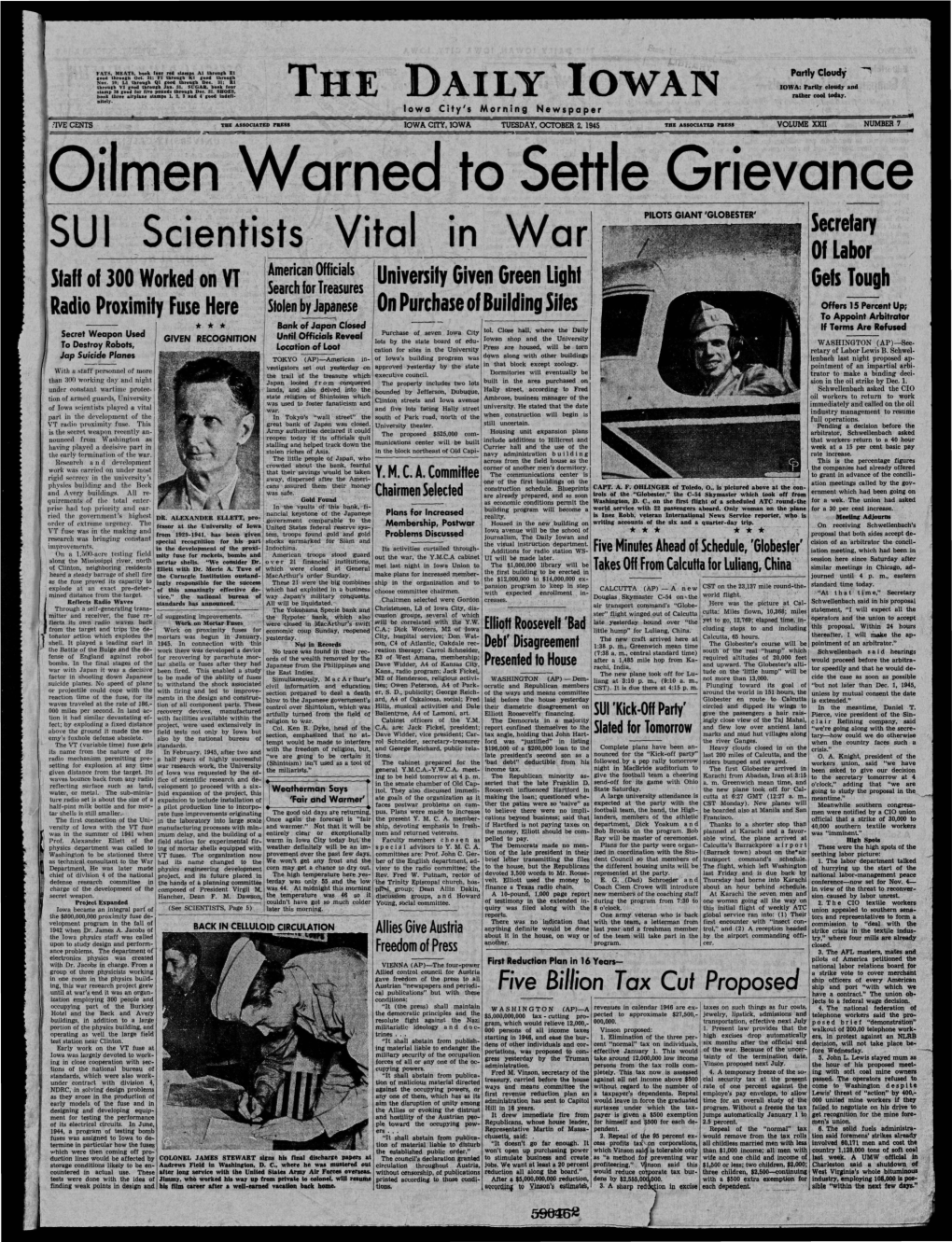 Daily Iowan (Iowa City, Iowa), 1945-10-02