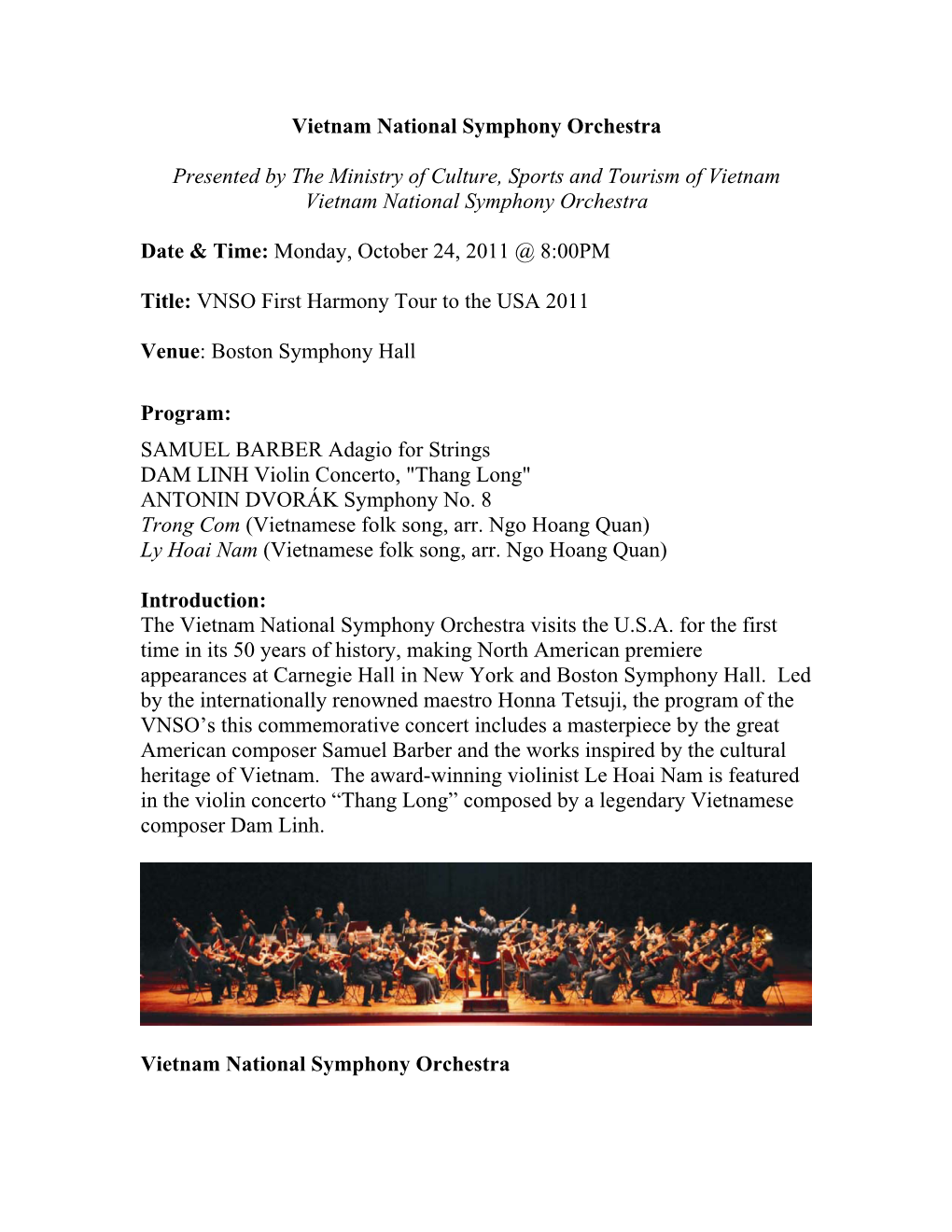 Vietnam National Symphony Orchestra