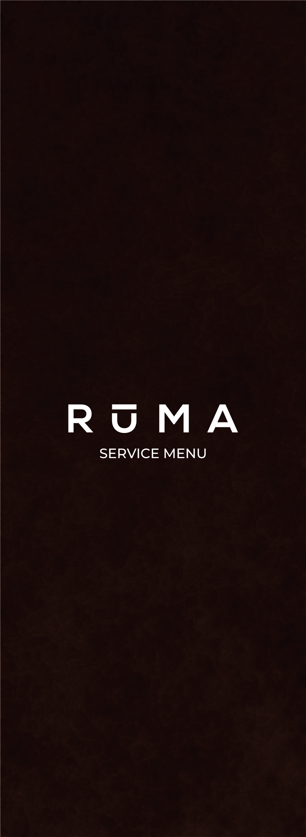 Service Menu at Ruma, Beauty Is Our Passion