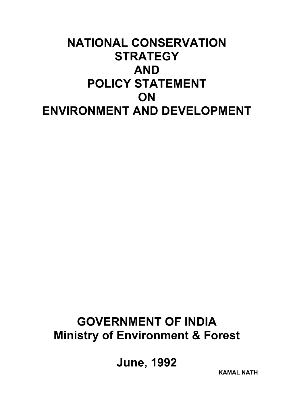 National Conservation Strategy
