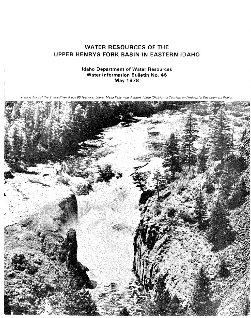 Water Resources of the Upper Henrys Fork Basin in Eastern Idaho