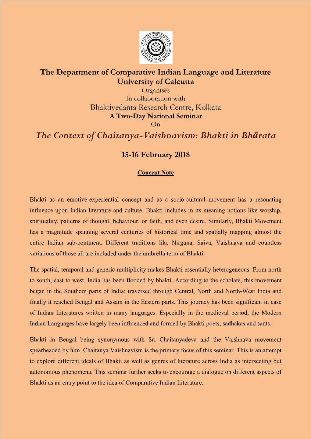 The Context of Chaitanya-Vaishnavism: Bhakti in Bhārata
